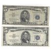 Image 1 : 1953 $5 Silver Certificate Currency Lot of 2