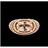 Image 2 : 14KT Rose Gold 3.74 ctw Morganite and Diamond Ring