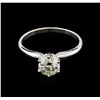 Image 2 : 1.01 ctw Solitaire Diamond Ring - 14KT White Gold