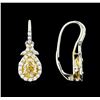 Image 2 : EGL USA Cert 2.62 ctw Fancy Yellow Diamond Earrings - Platinum