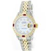 Image 1 : Rolex 14KT Two-Tone Diamond and Ruby DateJust Ladies Watch