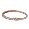 Image 2 : 14KT Rose Gold 2.88 ctw Diamond Bangle Bracelet