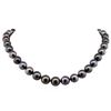 Image 1 : 0.09 ctw Tahitian Cultured Pearl and Diamond Necklace