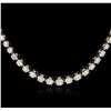 Image 1 : 14KT White Gold 9.59 ctw Diamond Necklace