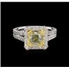 Image 2 : GIA Cert 1.51 ctw Diamond Ring - 14KT Two-Tone Gold