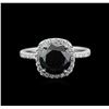 Image 1 : 4.03 ctw Black Diamond Ring - 18KT White Gold
