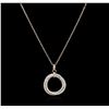 Image 1 : 14KT Three-Tone Gold 1.53 ctw Diamond Pendant With Chain