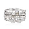 Image 1 : 14KT White Gold 0.88 ctw Diamond Ring