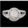 Image 2 : 14KT White Gold 1.12 ctw Diamond Ring