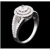 Image 3 : 14KT White Gold 1.12 ctw Diamond Ring