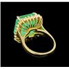 Image 3 : GIA Cert 11.71 ctw Emerald and Diamond Ring - 14KT Yellow Gold