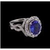 Image 1 : 14KT White Gold 1.93 ctw Tanzanite and Diamond Ring