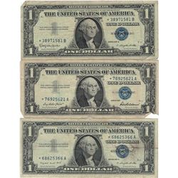 1957 $1 Star Note Silver Certificate Currency Lot of 10