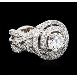14KT White Gold GIA Certified 3.01 ctw Diamond Ring