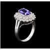 Image 3 : 14KT White Gold 1.65 ctw Tanzanite and Diamond Ring