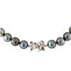 Image 2 : Tahitian Cultured Pearl Necklace With Diamond Clasp