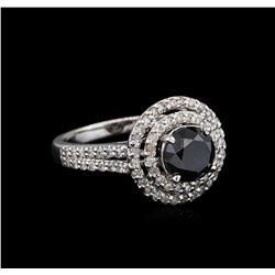 2.31 ctw Black Diamond Ring - 14KT White Gold