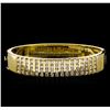Image 1 : 4.20 ctw Diamond Bangle Bracelet - 14KT Yellow Gold