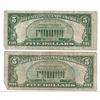 Image 2 : 1934 $5 Silver Certificate Currency Lot of 2