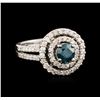 Image 1 : 14KT White Gold 1.07 ctw Diamond Ring