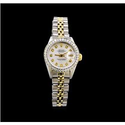 Rolex 18KT Two-Tone Diamond DateJust Ladies Watch