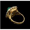 Image 3 : 1.62 ctw Emerald and Diamond Ring - 18KT Yellow Gold