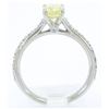 Image 9 : GIA Certified 1.37 ctw Yellow Diamond Ring - 14KT White Gold