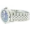 Image 8 : Rolex Stainless Steel Diamond And Sapphire DateJust Men's Watch