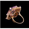 Image 3 : 22.94 ctw Kunzite, Tanzanite and Diamond Ring - 14KT Rose Gold