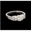 Image 1 : 1.25 ctw Diamond Ring - 18KT White Gold