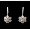 Image 1 : 14KT White Gold 1.90 ctw Diamond Earrings