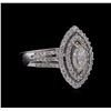 Image 1 : 14KT White Gold 1.21 ctw Diamond Ring