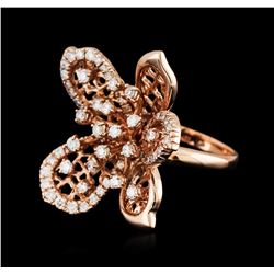 14KT Rose Gold 1.29 ctw Diamond Ring