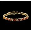Image 1 : 14KT Yellow Gold 10.83 ctw Sapphire and Diamond Bracelet
