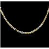 Image 1 : 14KT Yellow Gold 33.45 ctw Rough Diamond Necklace