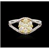 Image 2 : 18KT Two-Tone Gold 1.05 ctw Diamond Ring
