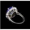 Image 3 : 9.25 ctw Tanzanite and Diamond Ring - 14KT White Gold