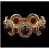 Image 1 : 14KT Rose Gold 72.81 ctw Ruby and Diamond Bracelet