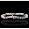Image 2 : 14KT White Gold 7.23 ctw Diamond Tennis  Bracelet