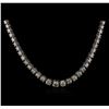 Image 1 : 14KT White Gold 11.55 ctw Diamond Necklace