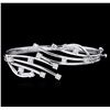 Image 1 : 14KT White Gold 1.12 ctw Diamond Bangle Bracelet