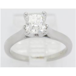 GIA Certified 1.04 ctw Diamond Ring - 18K White Gold