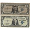 Image 1 : 1957 $1 Star Note Silver Certificate Currency Lot of 2