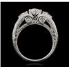 Image 3 : 14KT White Gold 1.15 ctw Diamond Ring