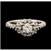 Image 1 : 14KT White Gold 1.06 ctw Diamond Ring