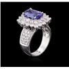 Image 3 : 14KT White Gold 3.06 ctw Tanzanite and Diamond Ring