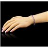 Image 4 : 8.11 ctw Tanzanite and Diamond Bracelet - 14KT White Gold