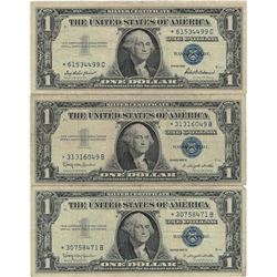 1957 $1 Star Note Silver Certificate Currency Lot of 5