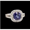Image 1 : 14KT White Gold 2.53 ctw Tanzanite and Diamond Ring