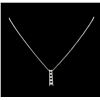 Image 2 : 0.60 ctw Diamond Tower Necklace - 14KT White Gold